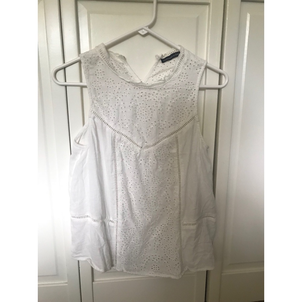 Abercrombie Eyelet Sleeveless Blouse